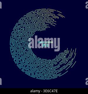 abstract futuristic background, technological electronic maze backdrop Stock Vector