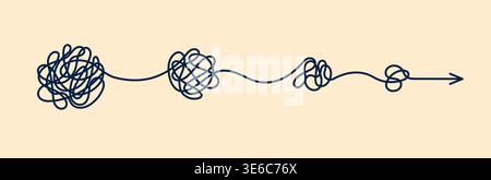 Simplify complex process to easy tasks and mind Stock Vector