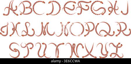 Snake shaped letters Stock Vector