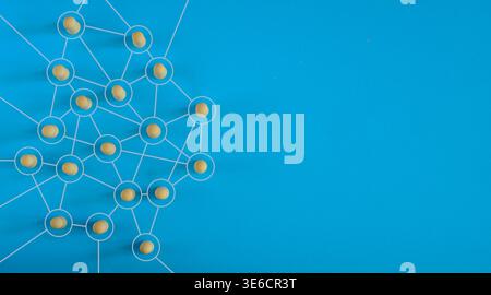 Business concept for Teamwork, networking,community and social meadia. Negative space, large copy space. Stock Photo