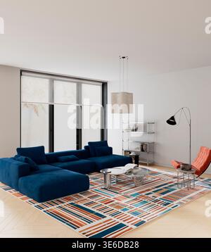 A wide angle, clean interior view of a bright, contemporary gym,The ...