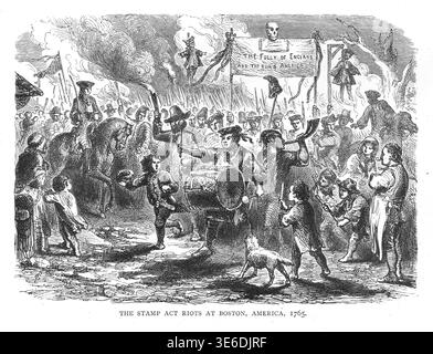 Stamp Act riots, Boston,1765 Stock Photo - Alamy