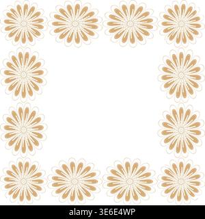 Elegant round frames decorated with green leaves. Floral wreath design for greeting or wedding card Stock Vector