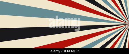 70s disco sunburst with swirl and Starburst. Groovy retro background. Vintage Vector illustration Stock Vector