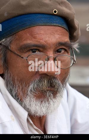 Cuba, Havana.  Bearded Man. Stock Photo