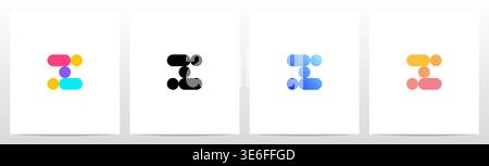 Circle And Capsule Shape Colorful Letter Logo Design Z Stock Vector