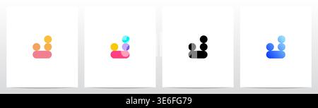 Circle And Capsule Shape Colorful Letter Logo Design J Stock Vector