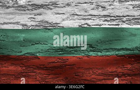 Bulgaria flag - realistic waving fabric flag Stock Photo