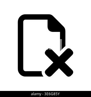 Delete file vector icon illustration in trendy flat design Stock Vector