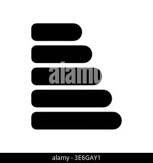 Decreasing bars diagram in black simple vector illustration icon Stock Vector