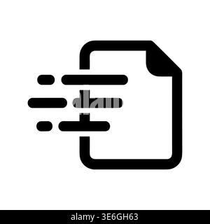 Document transfer icon, file data migration, outline simple style Stock Vector