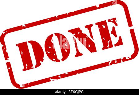 Done black rubber stamp with texture vector illustration Stock Vector