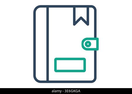 Agenda icon. Icon related to schedule. Government elements vector illustration. Line icon style Stock Vector