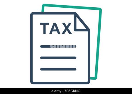 Tax icon. Icon related to tax department. Government elements vector illustration. Line icon style Stock Vector