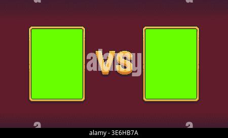Pixel versus frames layout with green screens Stock Vector