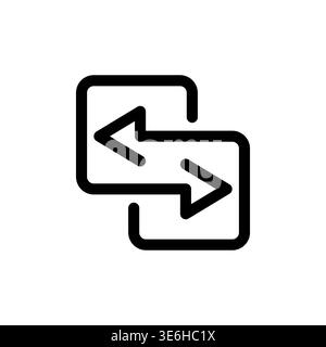 Replacement with movement icon. Replace icon design in trendy style. Stock Vector