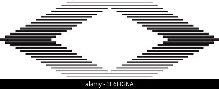 Parallel straight stripes with different thickness and faded effect. Simple rhombus shaped dynamic background. Minimalistic abstract striped print Stock Vector