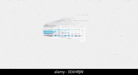 Abstract digital glitch art background featuring horizontal scan lines and pixelated color distortion, creating a modern technological error effect. Stock Photo