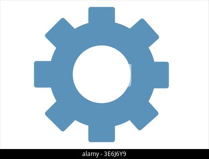 Essential Gear Icon for Remote AI Work Tools Stock Vector