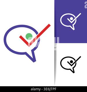 Modern people chat icon representing communication, messaging, and social interaction. Clean, minimal, and versatile design suitable for apps, website Stock Vector