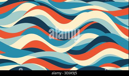 Abstract colorful wave pattern background, modern fluid design vector illustration Stock Vector
