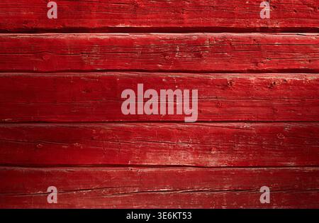 Red wooden wall texture. Stock photo Stock Photo