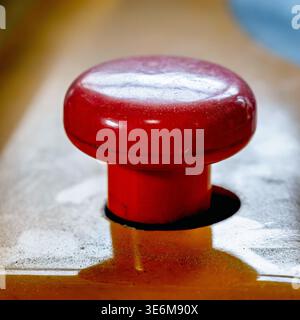 red emergency stop switch Stock Photo