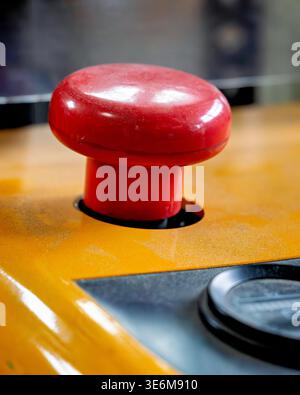 red emergency stop switch Stock Photo