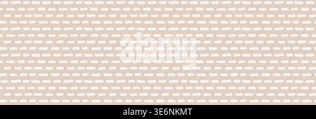 Seamless pattern with hand drawn white brush stroke rectangles on warm beige background, minimal modern texture for fabric, wallpaper, wrapping paper, packaging, branding, contemporary design projects Stock Vector