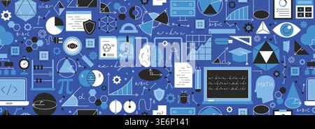 Mathematics Geometry Seamless Pattern Stock Vector