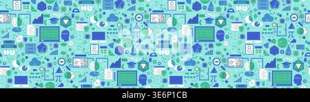 Math Education Seamless Pattern Stock Vector
