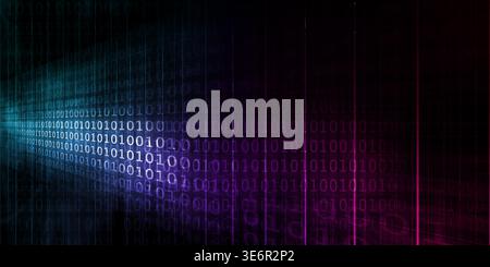 Technology Abstract Backdrop Featuring Computer Science Binary Algorithm Stock Photo