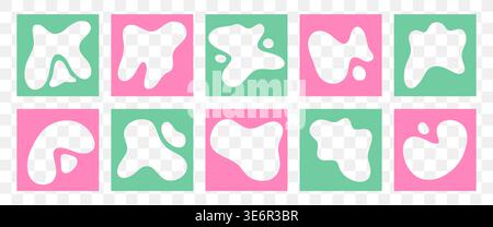 Clean and minimalist poster Template. Bold geometric Frame or organic blob shape. Ideal for modern branding, marketing, and corporate identity with Stock Vector