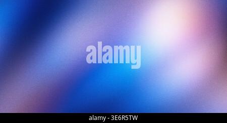 Abstract gradient background showing blue and purple colors with soft light and grainy texture Stock Photo