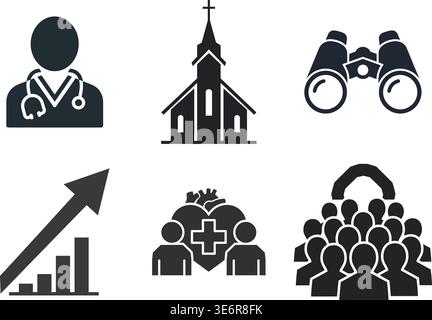vactor Icon Set of Creative Painting and Construction Tools Stock Vector