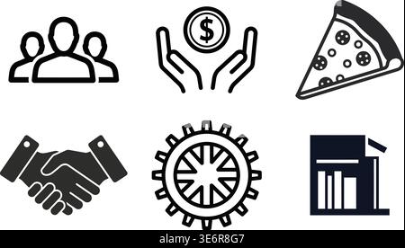 vactor Icon Set of E-commerce and Retail Shopping Icons Stock Vector