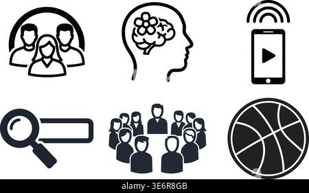 vactor Icon Set of Global Logistics and Delivery Services Stock Vector