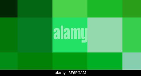 Green and lime squares forming a textured mosaic background Stock Photo