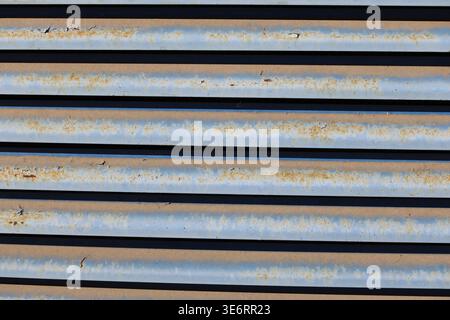 texture of weathered roller shutter Stock Photo