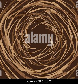 Decorative abstract fractal spiral vector. Vector technology lines graphic element. Stock Vector