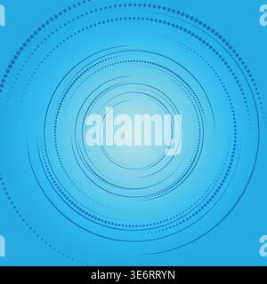 Fractal abstract spiral dotted background. Futuristic style card Stock Vector