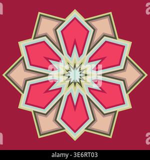 Monochrome colors fractal flower backdrop. Futuristic style card Stock Vector