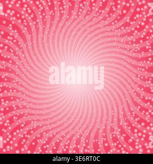 Ornamental fractal dot spiral wallpaper. Futuristic style card Stock Vector