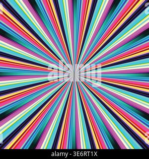 Dynamic abstract spiral fractal illustration. Vector technology lines graphic element. Stock Vector