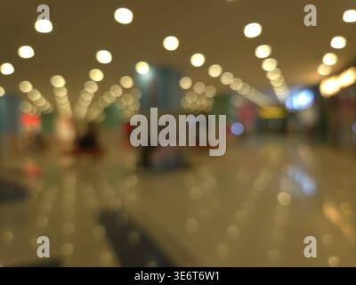 Abstract Bokeh Walkways in Modern Technology Park – Illuminated Corporate Campus Architecture Background Stock Photo