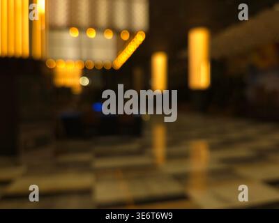 Abstract Bokeh Walkways in Modern Technology Park – Illuminated Corporate Campus Architecture Background Stock Photo
