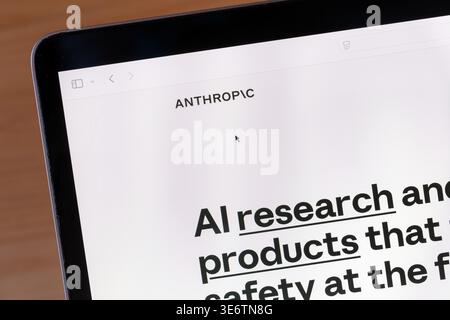 Ostersund, Sweden - April 3, 2026: Anthropic website. Stock Photo