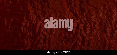 Dark red abstract surface showing a rough and wrinkled metal texture Stock Photo