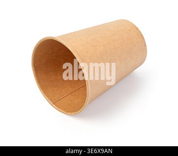 Eco-friendly disposable cardboard cup for beverages, compostable and recyclable packaging Stock Photo