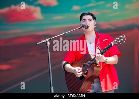 Kevin Kaarl performs during Austin City Limits Music Festival, Austin, Texas, October 8, 2023. (Photo by John Anderson/The Austin Chronicle) Stock Photo